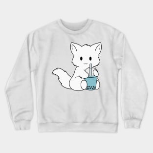 Bubble Tea White Fox Crewneck Sweatshirt